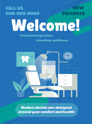 Custom Retractable Banners Multiple Sizes Dental Clinic