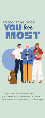 Custom Retractable Banners Multiple Sizes Family Medical