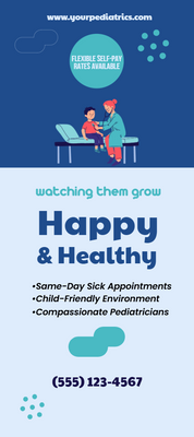 Custom Retractable Banners Multiple Sizes Pediatrics