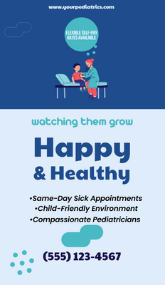 Custom Retractable Banners Multiple Sizes Pediatrics