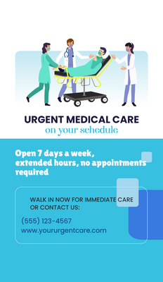 Custom Retractable Banners Multiple Sizes Urgent Care