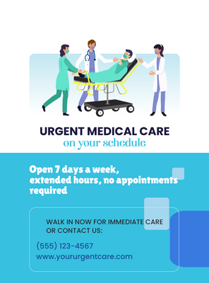 Custom Retractable Banners Multiple Sizes Urgent Care