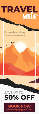 Custom Rack Cards Multiple Sizes Travel Sale