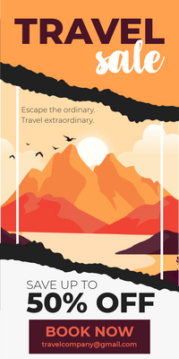 Custom Rack Cards Multiple Sizes Travel Sale