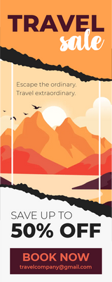 Custom Rack Cards Multiple Sizes Travel Sale
