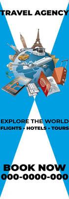 Custom Rack Cards Multiple Sizes Travel Agency