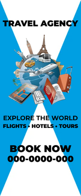 Custom Rack Cards Multiple Sizes Travel Agency