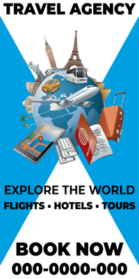 Custom Rack Cards Multiple Sizes Travel Agency