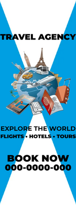 Custom Rack Cards Multiple Sizes Travel Agency