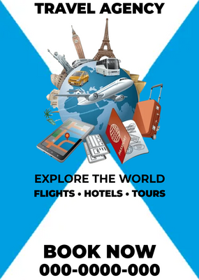 Custom Rack Cards Multiple Sizes Travel Agency