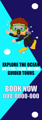 Custom Rack Cards Multiple Sizes Explore The Ocean