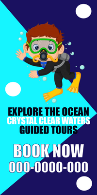 Custom Rack Cards Multiple Sizes Explore The Ocean