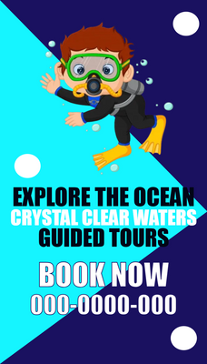 Custom Rack Cards Multiple Sizes Explore The Ocean