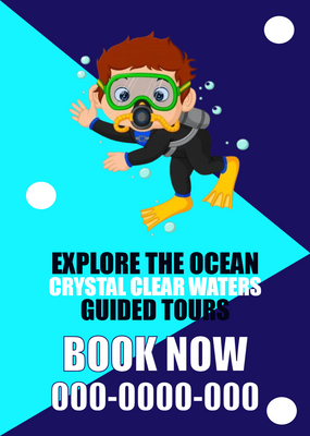 Custom Rack Cards Multiple Sizes Explore The Ocean