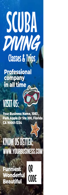 Custom Rack Cards Multiple Sizes Scuba Diving