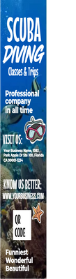 Custom Rack Cards Multiple Sizes Scuba Diving