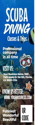Custom Rack Cards Multiple Sizes Scuba Diving