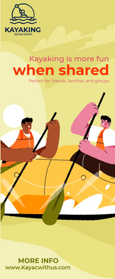 Custom Rack Cards Multiple Sizes Kayaking