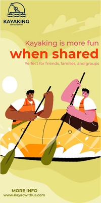 Custom Rack Cards Multiple Sizes Kayaking