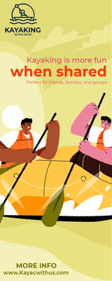 Custom Rack Cards Multiple Sizes Kayaking