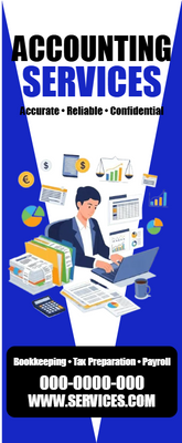 Custom Rack Cards Multiple Sizes Tax Accounting