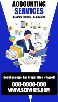 Custom Rack Cards Multiple Sizes Tax Accounting