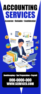 Custom Rack Cards Multiple Sizes Tax Accounting
