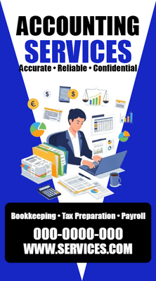 Custom Rack Cards Multiple Sizes Tax Accounting