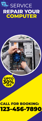 Custom Rack Cards Multiple Sizes Service Repair