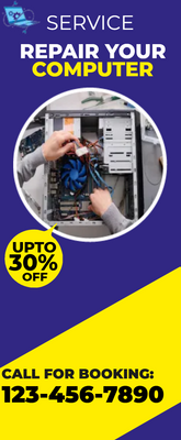 Custom Rack Cards Multiple Sizes Service Repair