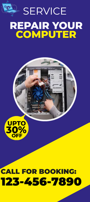 Custom Rack Cards Multiple Sizes Service Repair