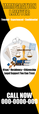 Custom Rack Cards Multiple Sizes Immigration Lawyer