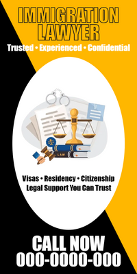 Custom Rack Cards Multiple Sizes Immigration Lawyer