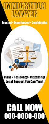 Custom Rack Cards Multiple Sizes Immigration Lawyer