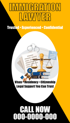 Custom Rack Cards Multiple Sizes Immigration Lawyer