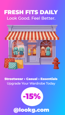Custom Rack Cards Multiple Sizes Clothing Shop