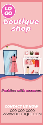 Custom Rack Cards Multiple Sizes Fashion Boutique