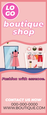 Custom Rack Cards Multiple Sizes Fashion Boutique
