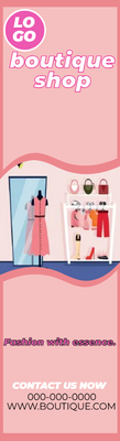 Custom Rack Cards Multiple Sizes Fashion Boutique