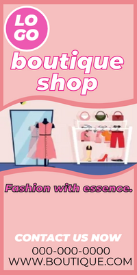 Custom Rack Cards Multiple Sizes Fashion Boutique