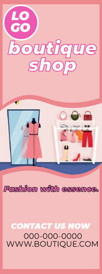 Custom Rack Cards Multiple Sizes Fashion Boutique