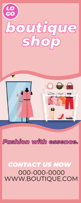 Custom Rack Cards Multiple Sizes Fashion Boutique
