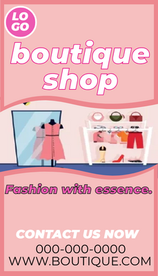 Custom Rack Cards Multiple Sizes Fashion Boutique
