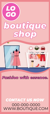 Custom Rack Cards Multiple Sizes Fashion Boutique