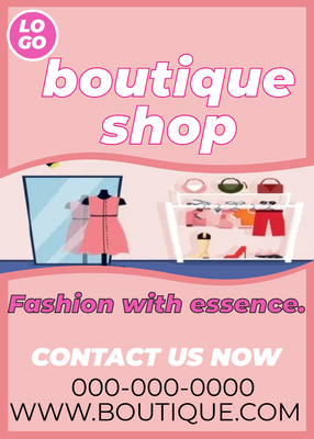 Custom Rack Cards Multiple Sizes Fashion Boutique