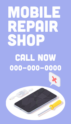 Custom Rack Cards Multiple Sizes Mobile Repair