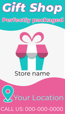Custom Rack Cards Multiple Sizes Gift Shop