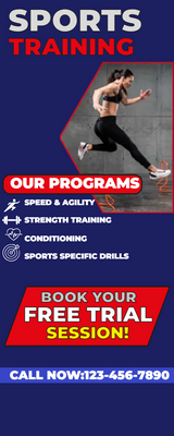 Custom Rack Cards Multiple Sizes Sports Training