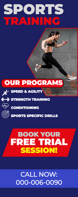 Custom Rack Cards Multiple Sizes Sports Training