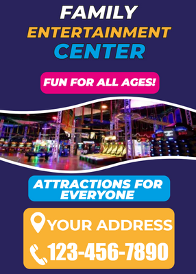 Custom Rack Cards Multiple Sizes Family Entertainment